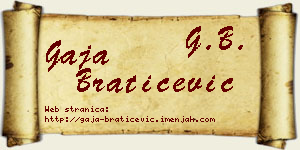 Gaja Bratičević vizit kartica